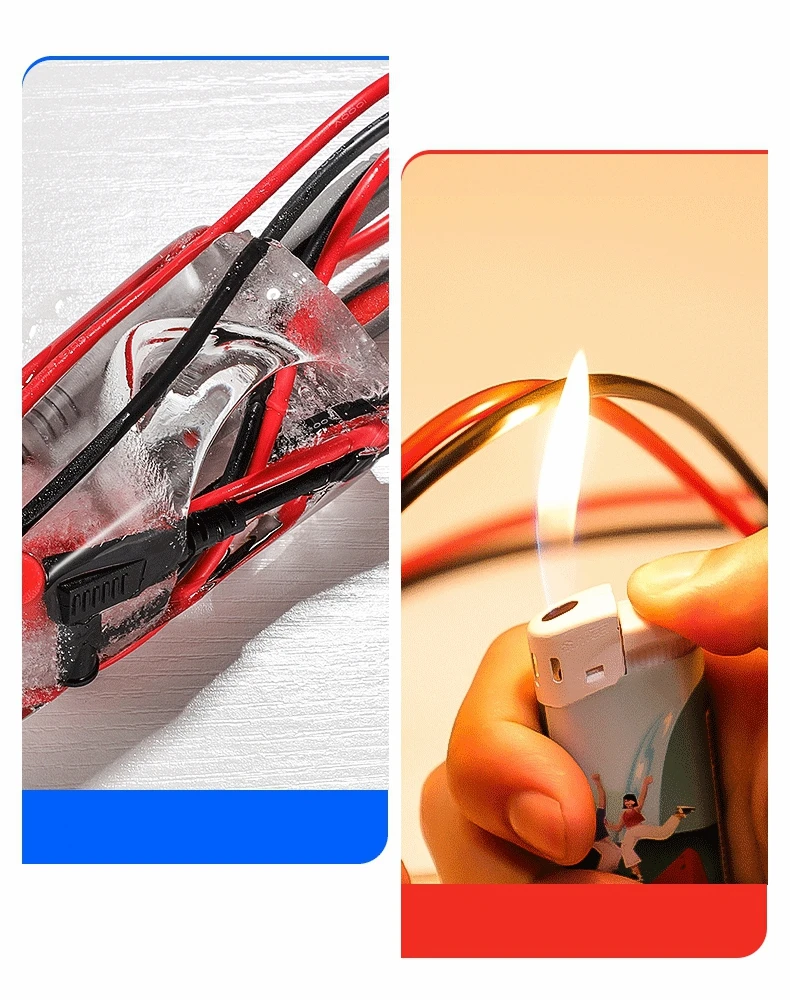 Präzise, scharfe Messleitungen für Multimeter, flexible Silikonkabel, austauschbare Kupferspitzen, elektrisches Testkabel-Set. – Detail 6