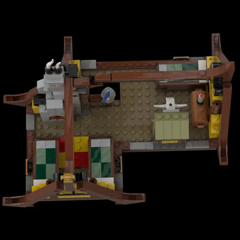 Moc Building Blocks Modular Street View Taberna Medieval, Tijolos Técnicos, Montagem DIY, Brinquedos de Construção para Crianças, Presentes de Férias