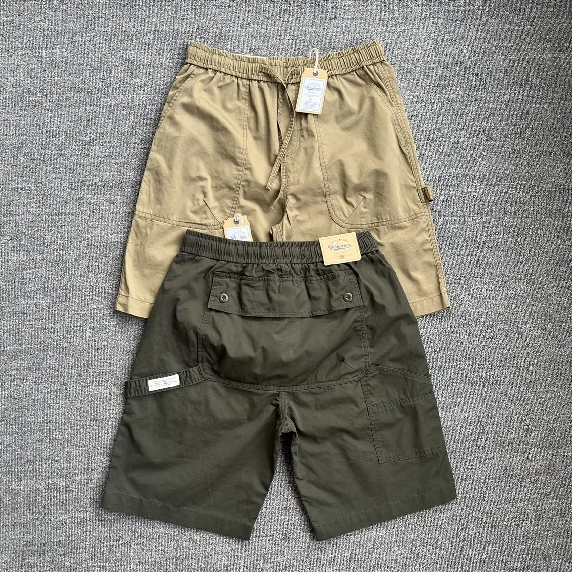 

Летние тонкие шорты в американском ретро-стиле из чистого хлопка, многокарманные, рабочие, для активного отдыха, повседневные, на пяти пуговицах, с высокой талией