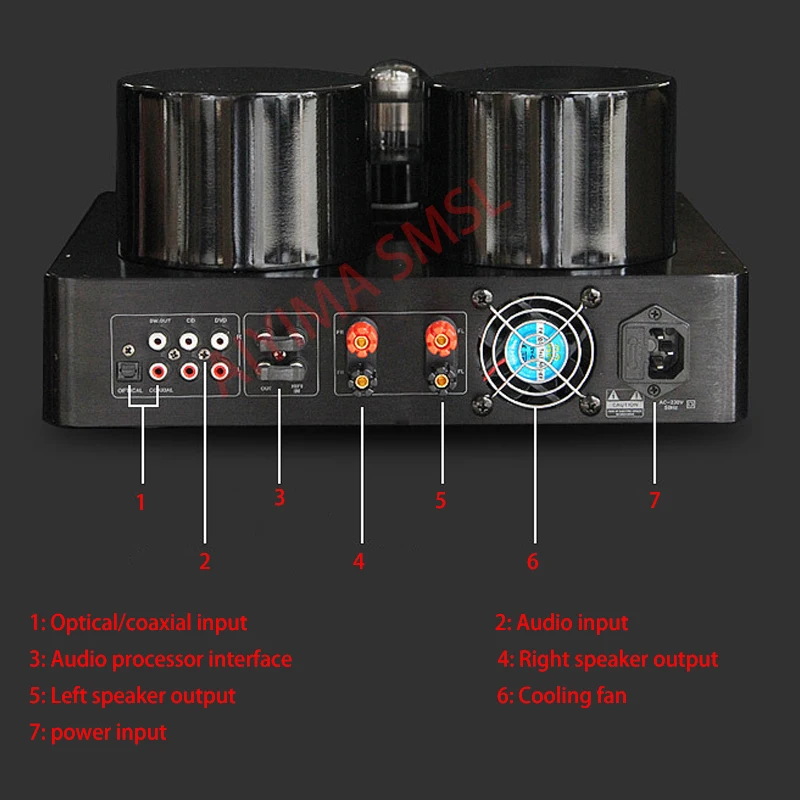 Aiyima smsl 200ワット2.0 6U1 6A2 6H2 WY-3Pハイファイ管アンプ5200 1943 bluetooth 5.0 usb同軸光ファイバ真空管アンプ