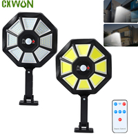 Solar Sensor Street Lights with Remote Control Outdoor Waterproof Integrated 168LED/168COB Solar Garden Lighting Lights