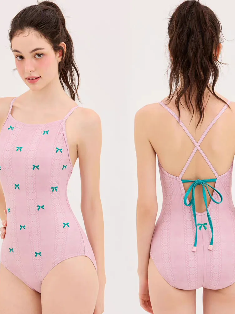 Professional Speed Suit Swimsuit Female Embroidered Triangular Competition One-Piece Swimsuit for Swimming Gymnasium