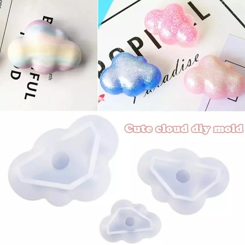 [MOA]Clouds Shape Candle Mold Silicone Molds Cute Jewelry Soap Making Mold Ornaments[MOA]