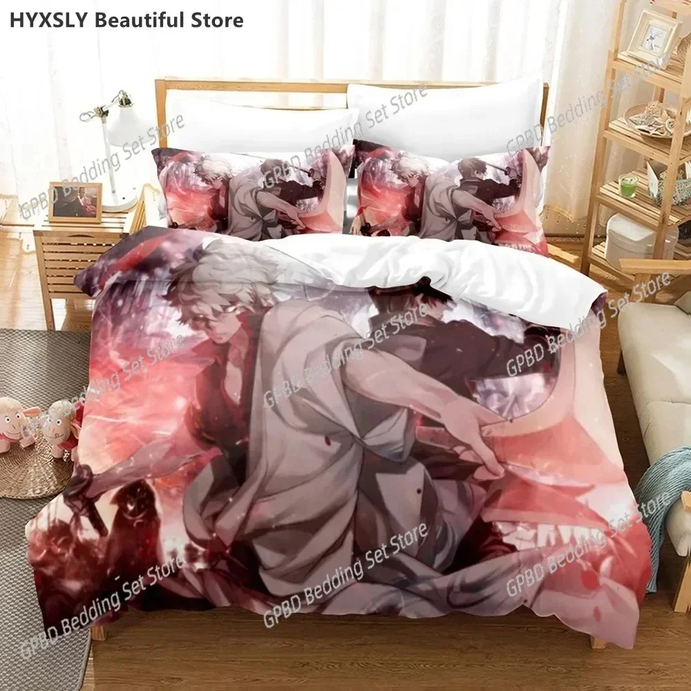Gintama Comfortable Duvet Quilt Cover Pillowcase Bedding Set Children Bedroom Decoration Home Textile