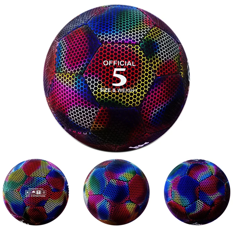 

NEW-Fluorescent Reflective Cool Glowing Football Children Exam Train