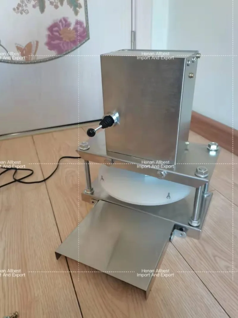 Commercial Manual Pizza Dough Press Machine with Motor Pancake and Pizza Press Equipment