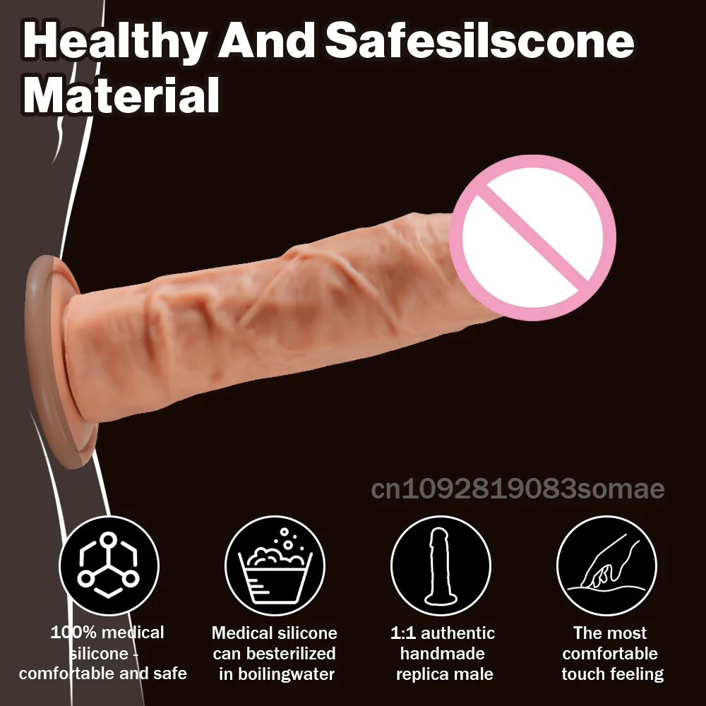 Realistic G-Spot Dildo with Suction Cup Silicone Penis Anal Dildo Adults Sex Toys for Women Man Strapon Dick Vagina Stimulator