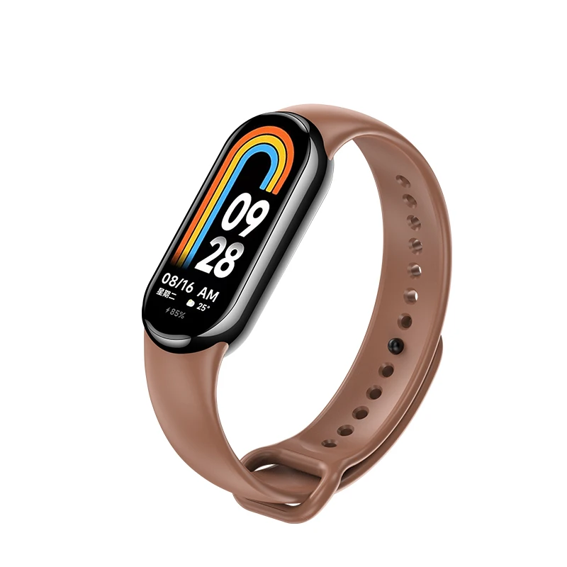Siliconen bandje voor Xiaomi Mi Band 9 8 bandje NFC sport rubberen armband polsbandje Pulseira Correa Xiaomi Smart Band 10 accessoires