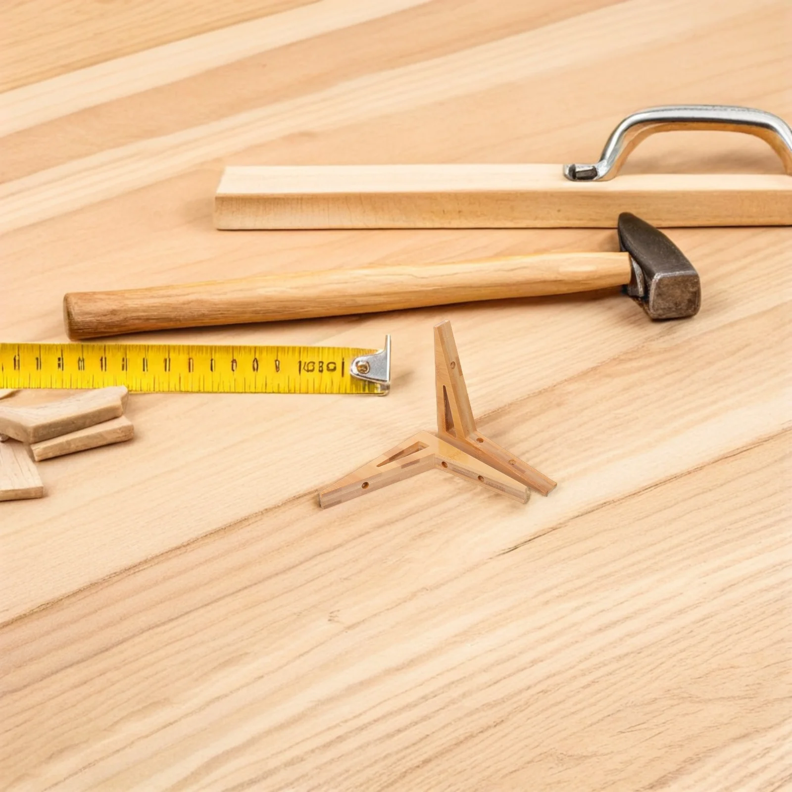 2Pcs Triangle Wooden Wall Brackets Shelf Support for Floating Shelves Living Room Bedroom Kitchen Office Space Organizer