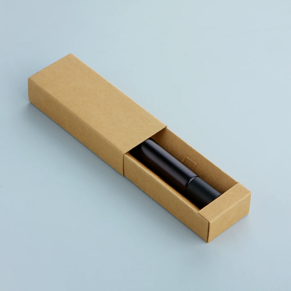 50 Teile/los 5 ml 10 ml Matt Schwarz Ätherisches Öl Flasche Mit Box Rolle Auf Parfüm Flasche Kosmetik Behälter Druck LOGO zahlen Extra – Detail 12