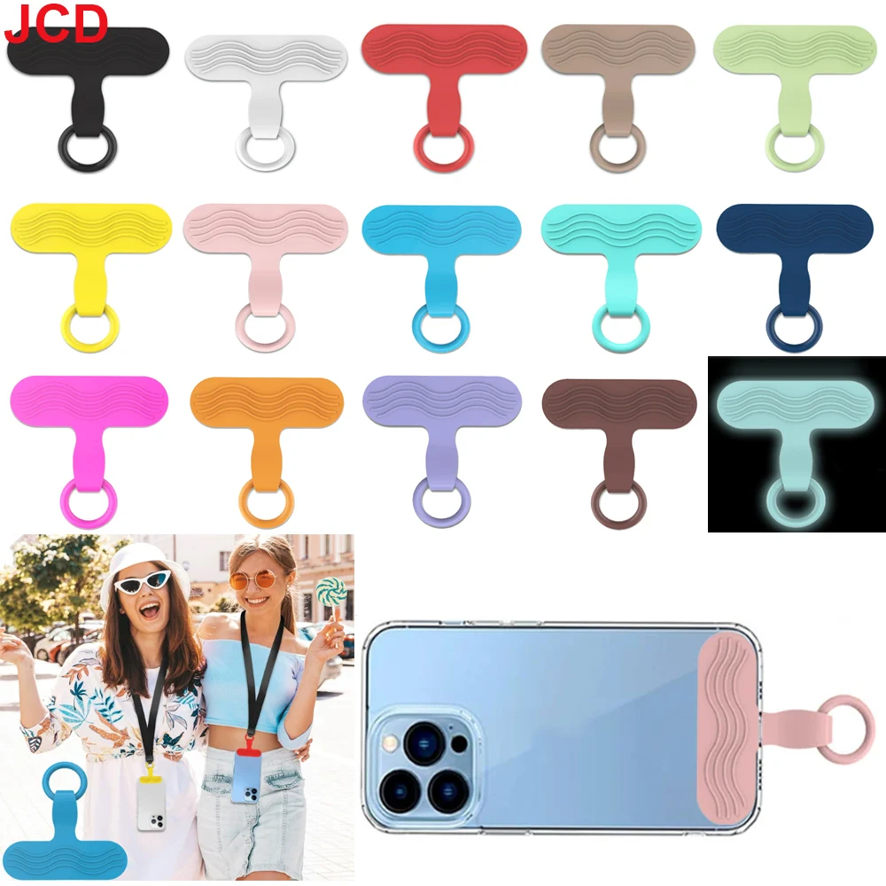 JDC 5 قطعة جراب هاتف من السيليكون حبل معلق معصمه المفاتيح سلسلة هواتف طوقا قطعة معلقة ثابتة انفصال الهاتف الخلفي ملصق #2