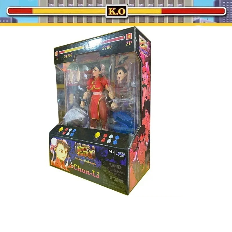 1/12 Jada Chunli Action Figure Ultra Street Fighter Ii The Final Challengers Anime Figure Red Blue Collection Model Birthday Toy