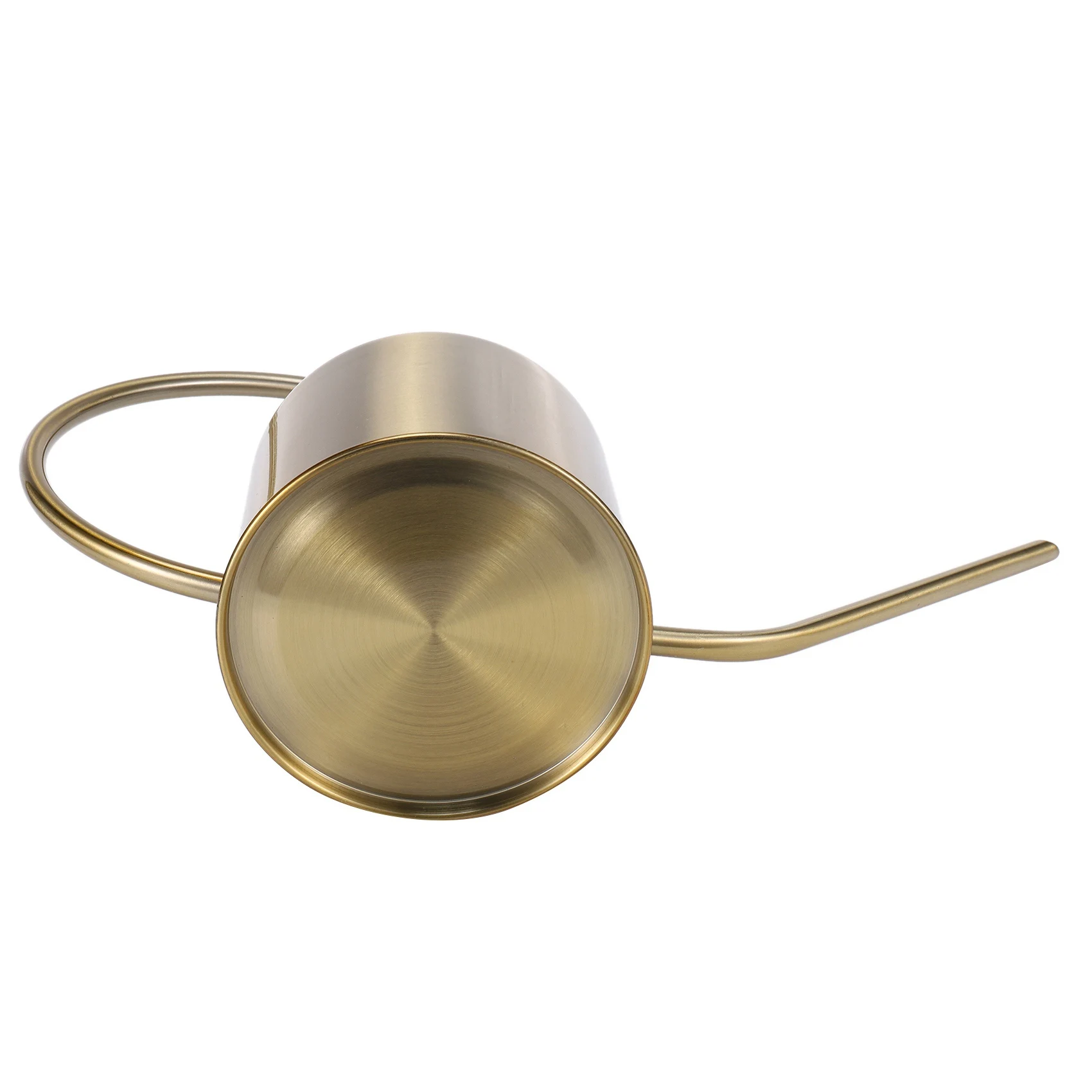 ABSS-2X Watering Can Golden Garden Stainless Steel 1300Ml Small Water Bottle Easy To Use Handle Perfect For Watering Plants