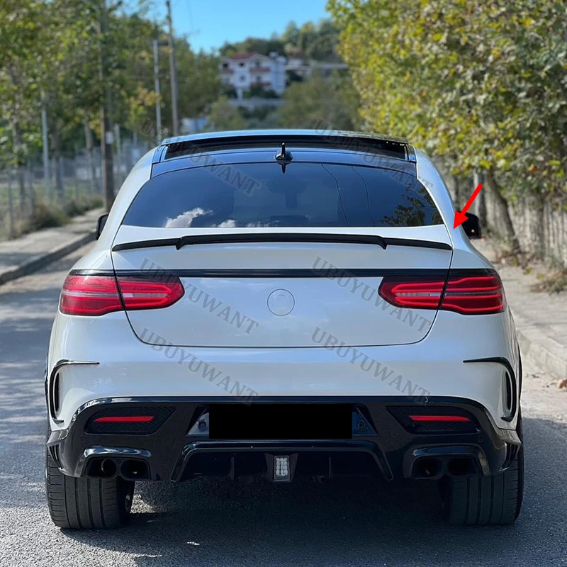 Für Benz GLE C292 Coupé 350 400 450 550 63 Carbon-Heckflügel Kofferraumspoiler Heckspoiler Abdeckung Auto-Zubehör 2014-2019