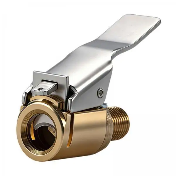 Tire Chuck with Clip Adapter Durable Copper Valve Connector for Tire Inflation Pump and Bike Car Compressors