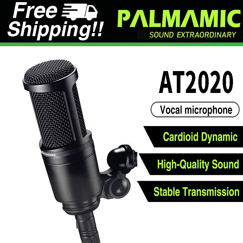 

AT2020 Cardioid Condenser Professional Microphone for Project/Home Studio Applications Mic For Recording Gaming Live Singing