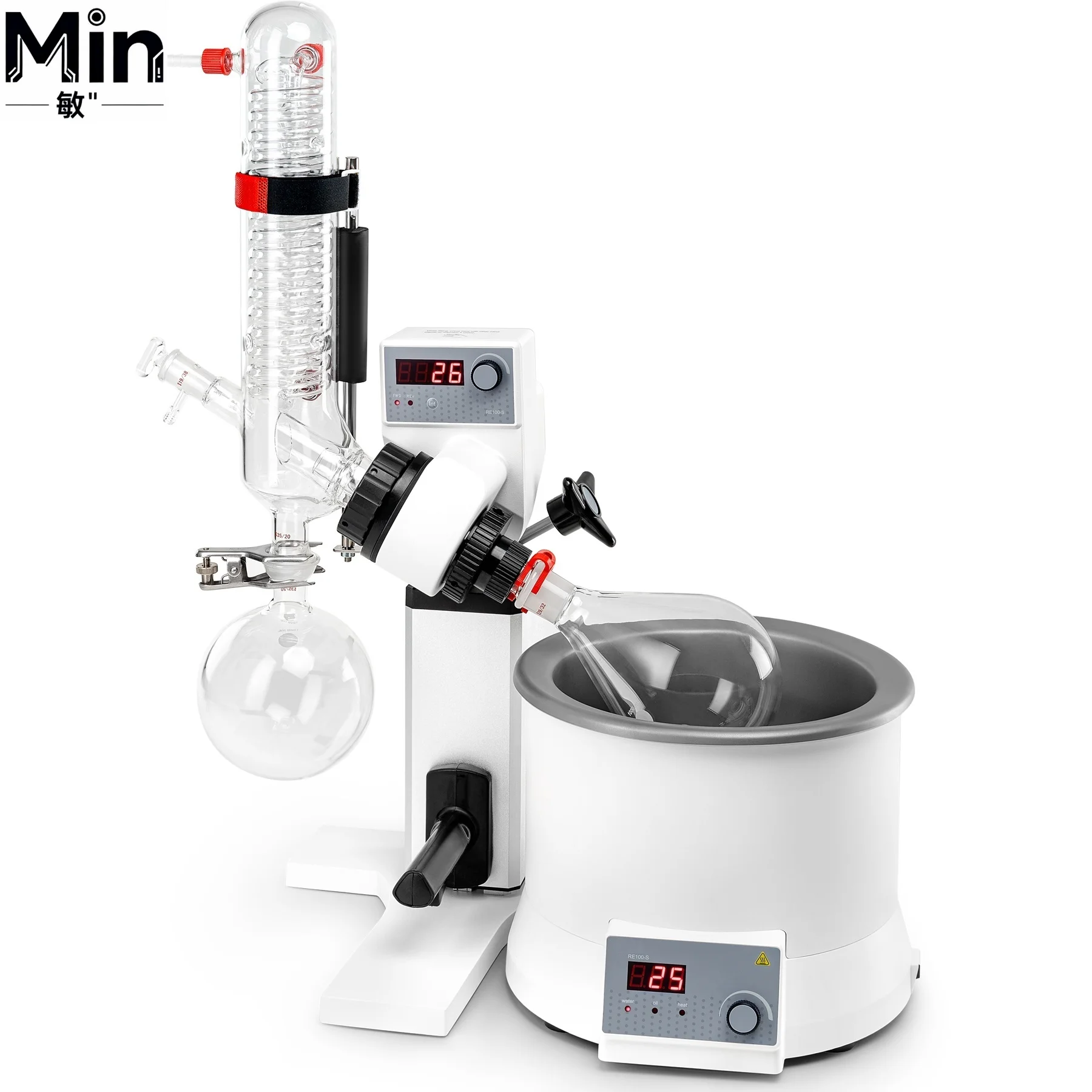 

SolventVap 5L Rotary Evaporator, Water Oil Heating Vacuum Evaporator with Chiller & Vacuum Pump, Lab Distillation Equipment