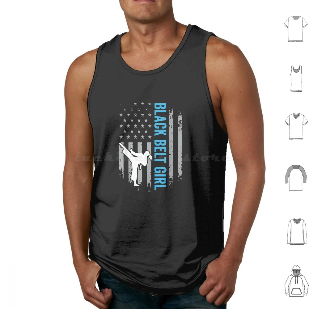 Black Belt Girl Karate Jiu Jitsu Taekwondo Martial Tank Tops Print Cotton Jiu Jitsu Bjj Brazilian Jiu Jitsu Martial