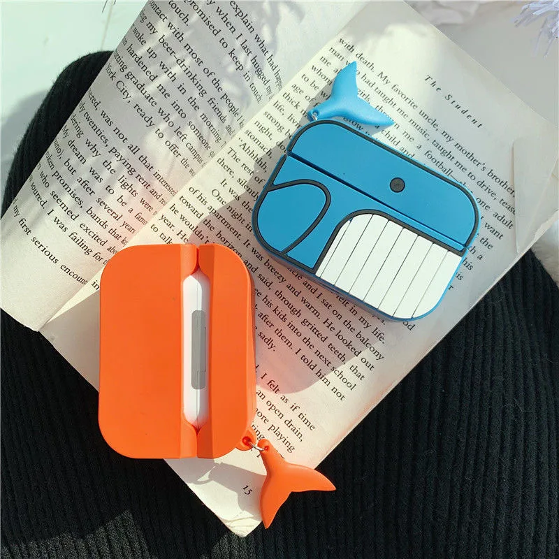 3D Cartoon Whale Shark Clownfish Earphone Case For Apple Airpods 2 Pro Case Silicone Wireless Bluetooth Headphone Cover