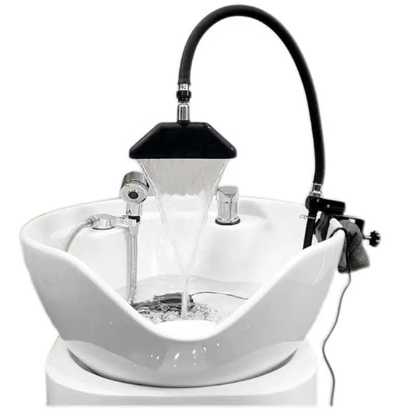 

Hair wash bed with head therapy soup universal water circulation accessories waterfall faucet shower wholesale