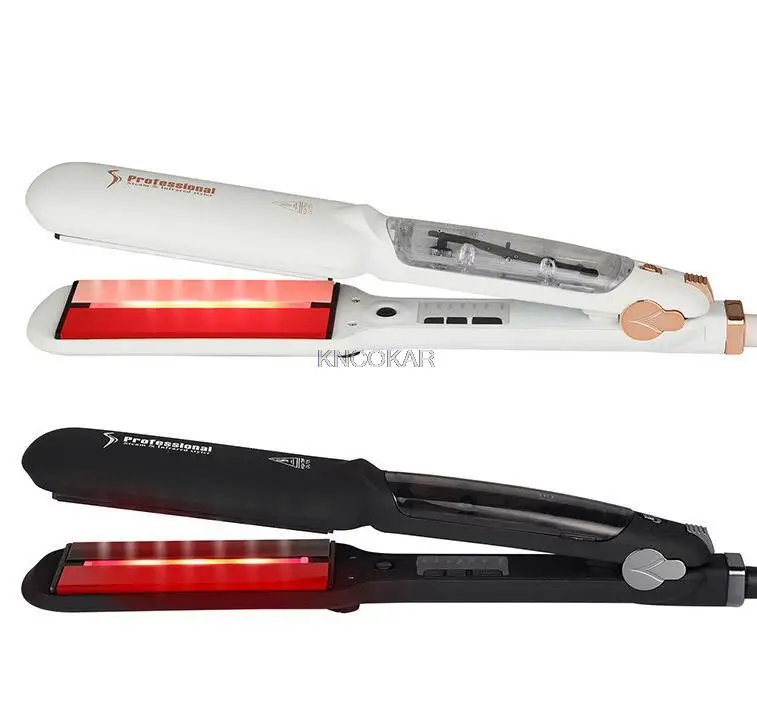 المهنية البخار مكواة فرد الشعر بخار السيراميك الأشعة تحت الحمراء التدفئة الحديد المسطح Steampod صالون 2 بوصة كبيرة الحجم مكواة فرد