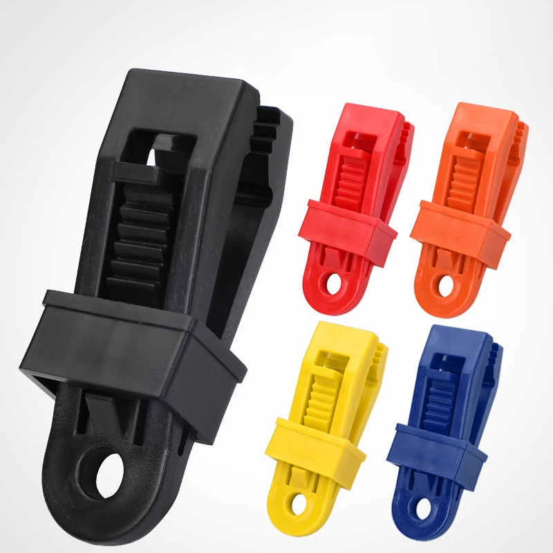 20PCS Outdoor Tent Awning Windproof Fixing Clips Outdoor Wind Rope Buckle Is Added with Pull Point Hanging Buckle Safety Buckles