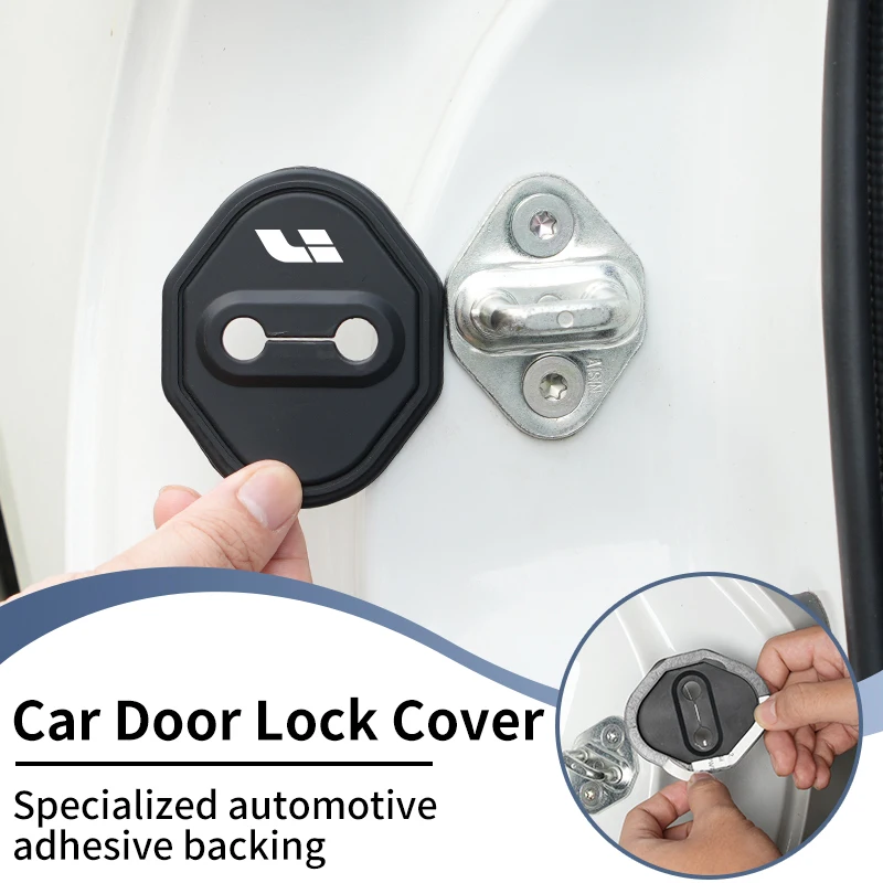

4Pcs Car Silicone Door Lock Protective Cover Sticker Accessories For Leading Ideal Lixiang Li L7 L8 L9 ONE 2022 2023