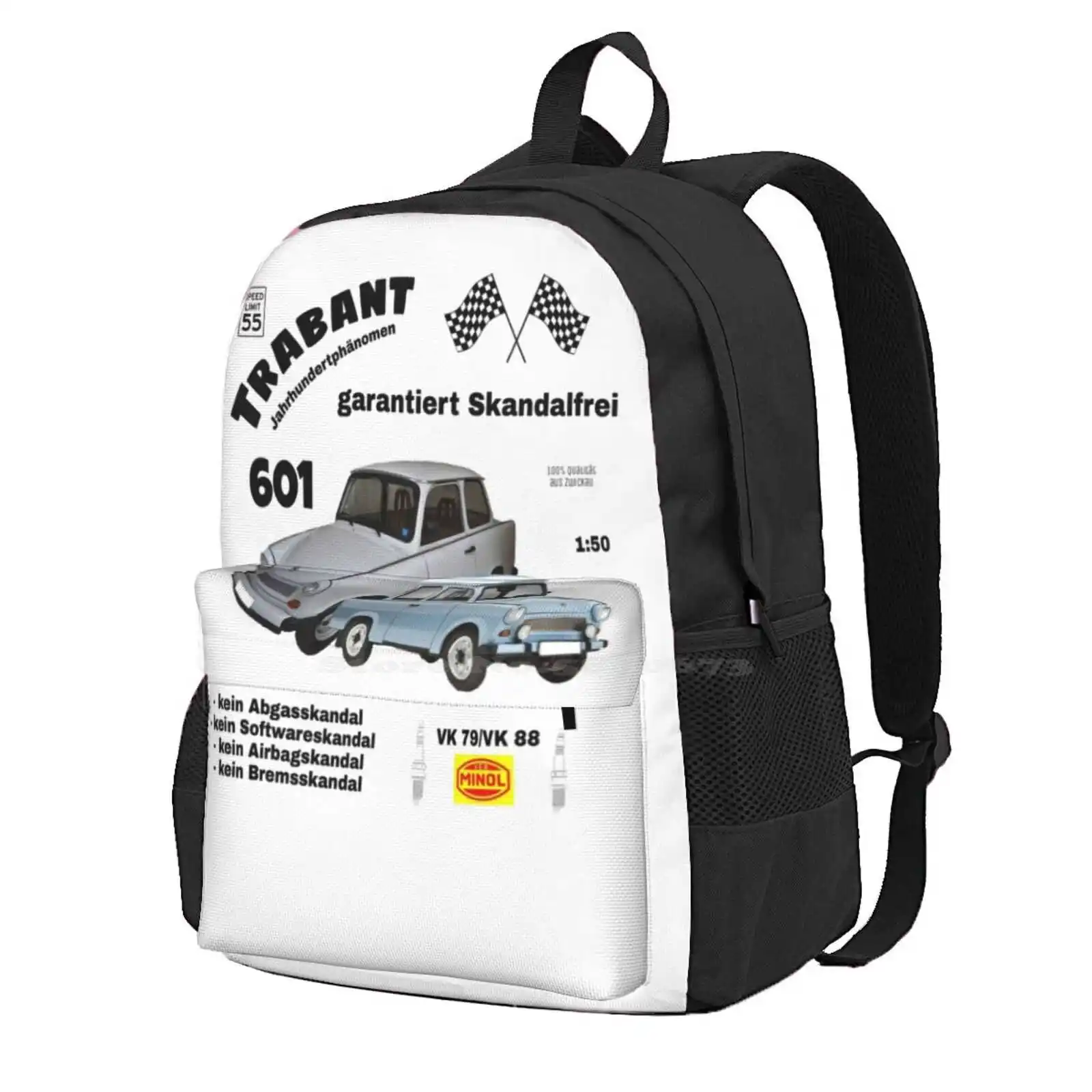 

Trabant 601 Hot Sale Schoolbag Backpack Fashion Bags Trabant 601 Satellite Trabi Trabbi Gdr Ddr Car Rennpappe Zwickau