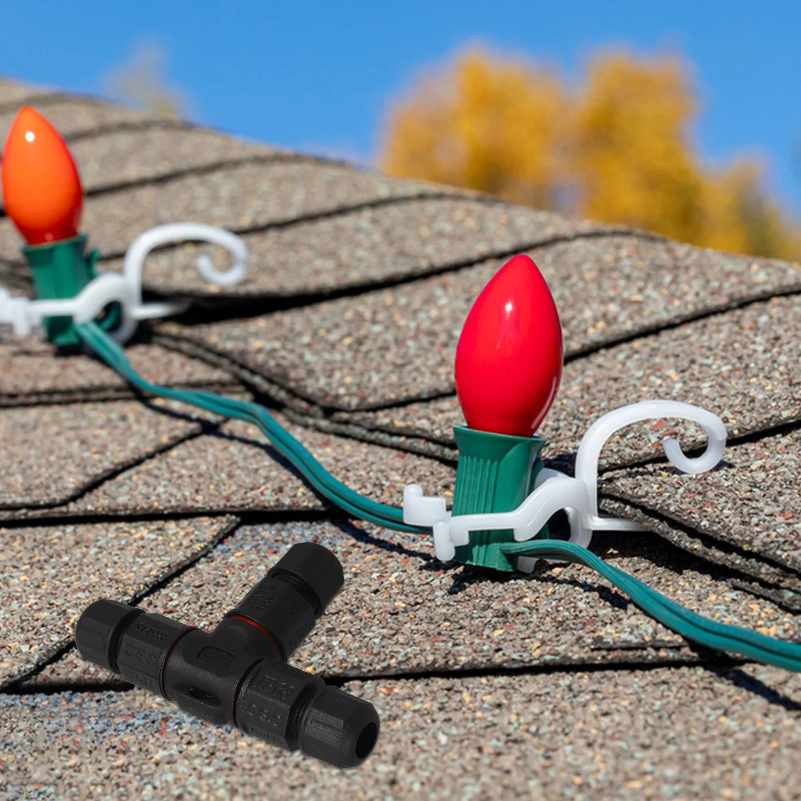 

2PCS Waterproof Junction Box Cable Connector Terminals Wire Extender Electric Connectors PVC IP68 Outdoor Garden Power Tools