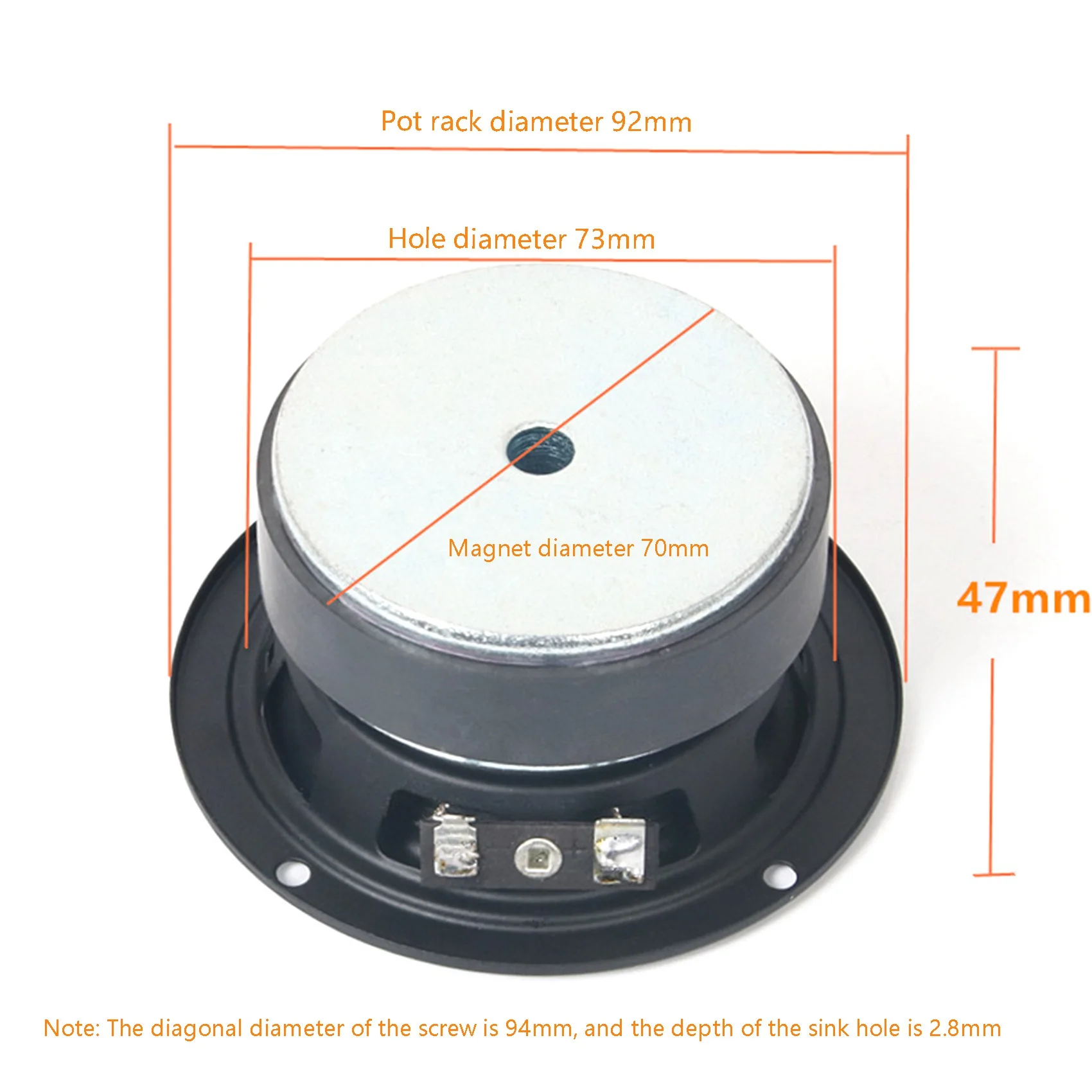 3-дюймовый полнодиапазонный динамик, аудиодинамик, 4 Ом, 30 Вт, Hi-Fi динамик, стерео динамик среднего размера, домашний усилитель, динамик «сделай сам»