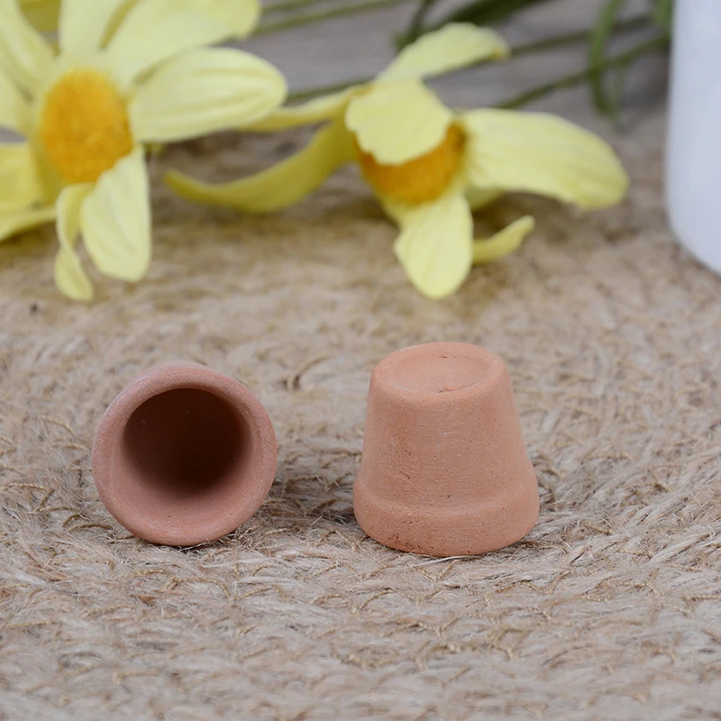 12Pcs Miniature Flower Pots Handmade Red Clay 1/12 Scale Dollhouse Garden Decorative Items for Home view 6