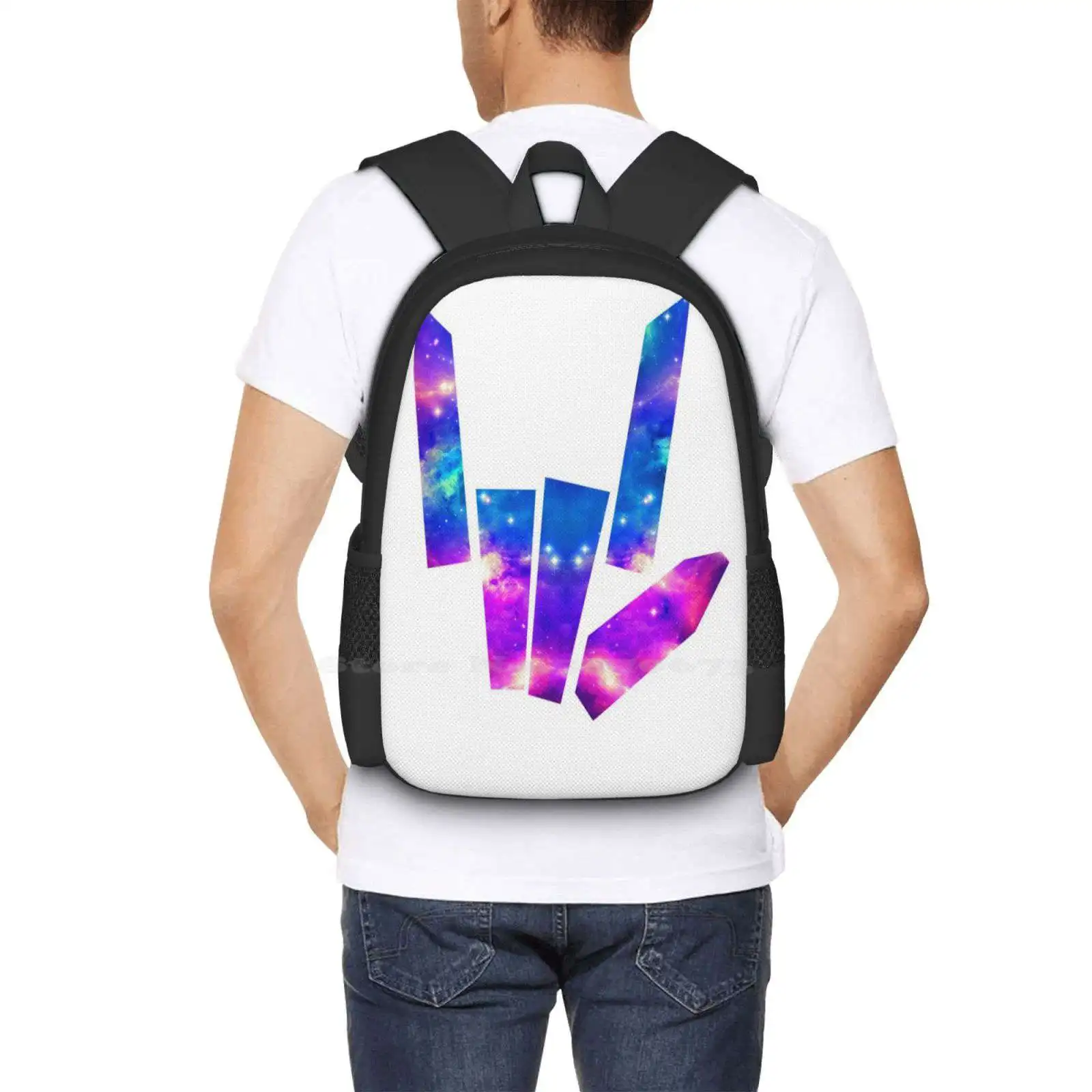 Share The Love Galaxy Logo Pattern Design Mochila Mochilas escolares Share The Love Sharer Vlogger Gamer Youtube Fan Kids Galaxy Logo