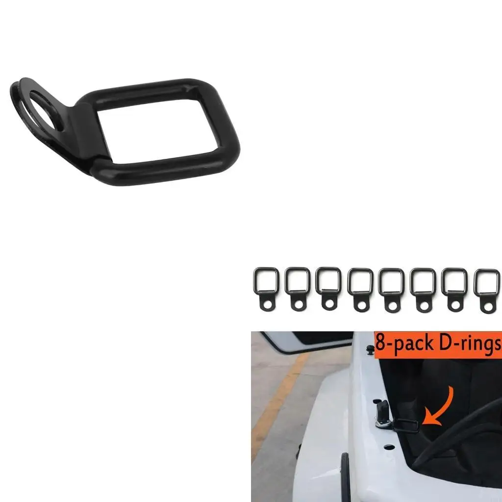 F1CF 8Pcs Cargo Trailer Surface Mount Tie-Down D-Rings for for Wrangler High Quality Truck Tie Downs Anchors