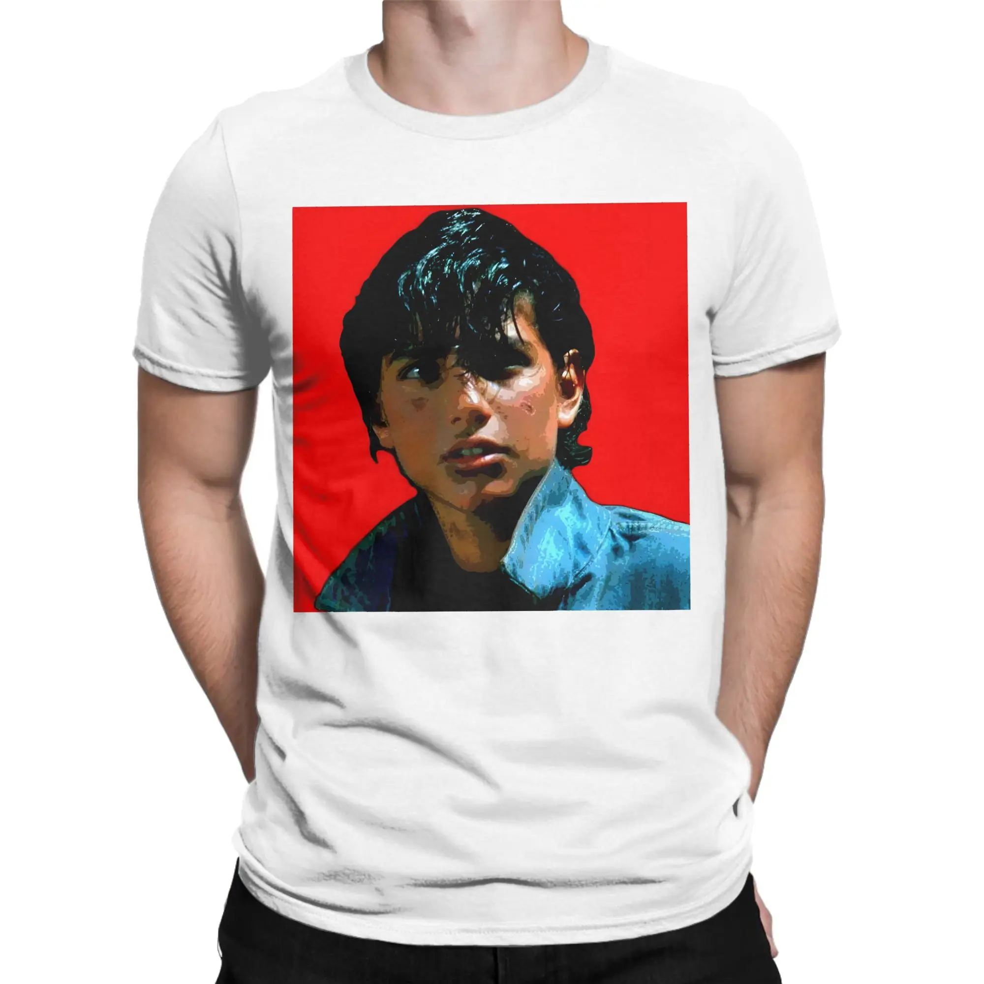 Men's T-Shirt Ralph Macchio  Funny Pure Cotton Tee Shirt Short Sleeve The Outsiders T Shirts Round Neck Tops Plus Size