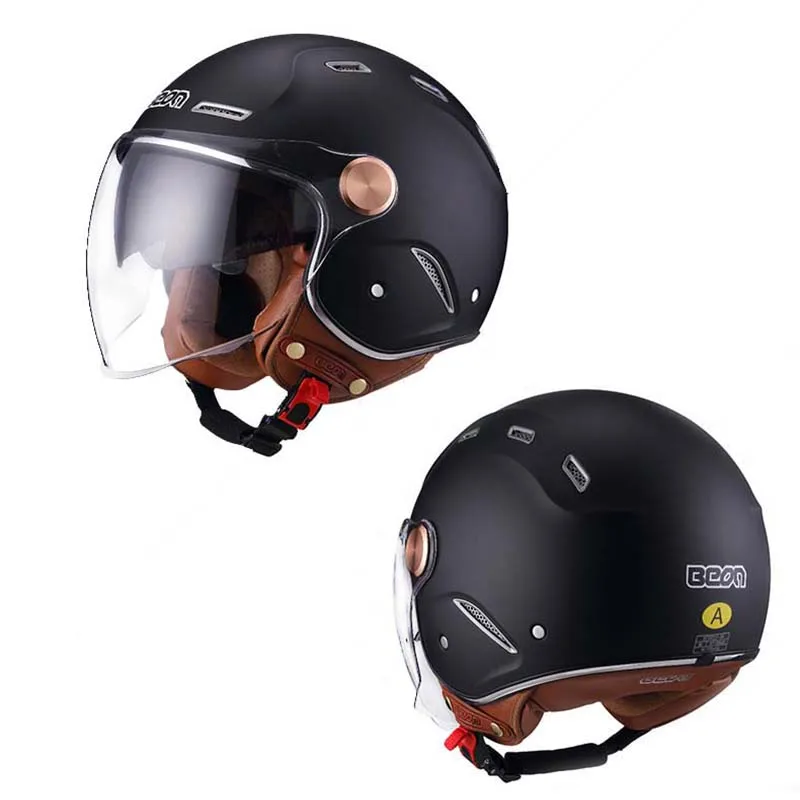 

Четырехсезонный мужской мотоциклетный шлем BEON, электрические женские аксессуары для мотокросса, скутера, шлемы с двойной линзой ECE CERTIFCATE