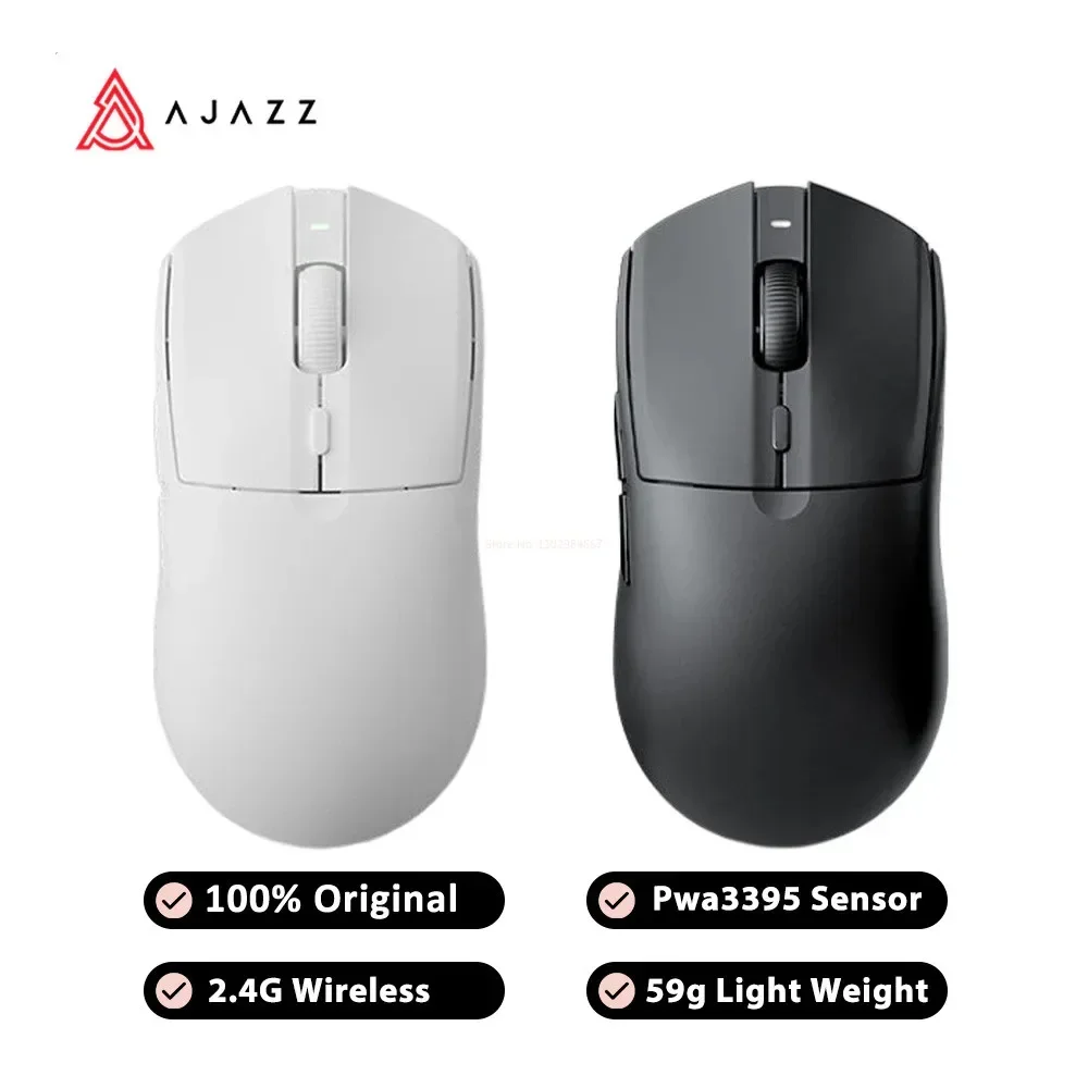 

Ajazz AJ139pro 2.4g Wireless Air Mouse Paw3395 Sensor Low Delay Fps Gaming Mouse Pc Gamer 300mah Laptop Accessories Mac Office