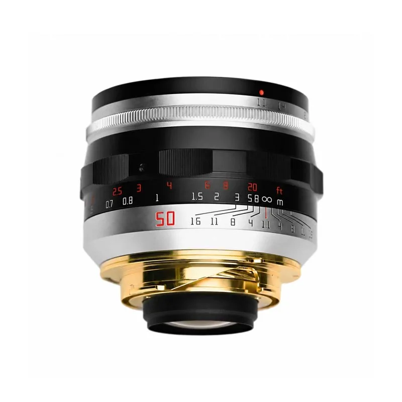 LAILENS 50mm F1.1 Kino Plasmat‌ LTM KP Chrome Black Paint for Leica M39 M240 M240p M6 M9 M10