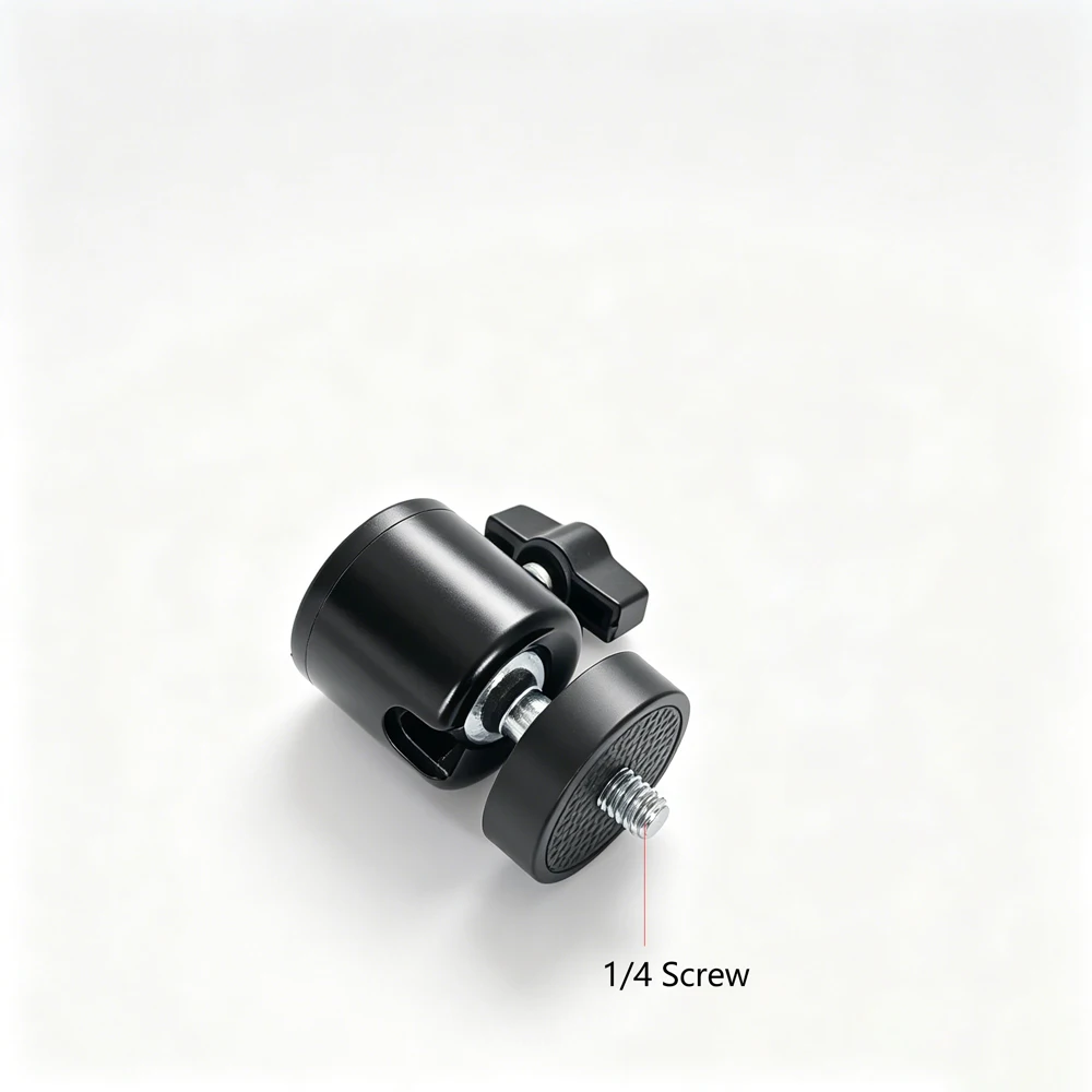 1/4-Zoll Schwenkbarer Mini-Kugelkopf Schraubstativhalterung für GoPro 13 12 11 10 9 Insta360 DSLR-Kamera Camcorder Lichthalterung Zubehör – Detail 4