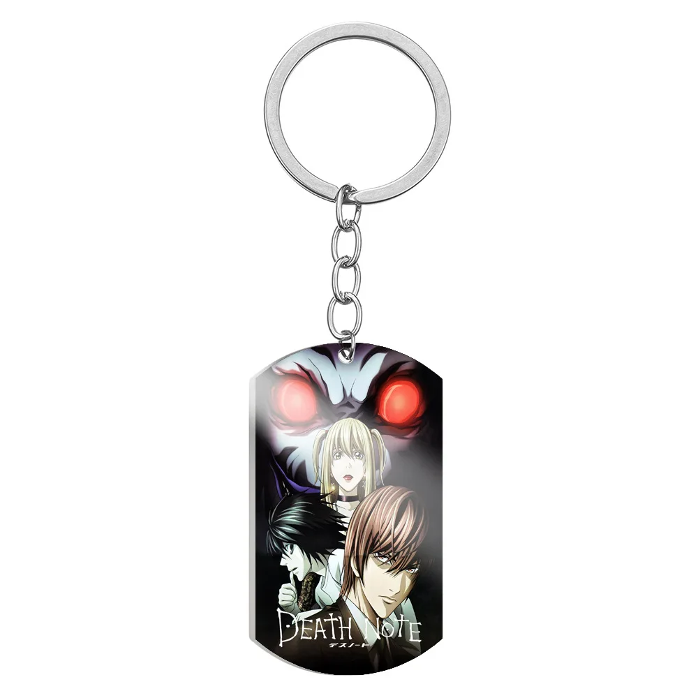 Anime Death Note Yagami Light L·Lawliet Ryuk Cosplay Metal Alloy Key Chain Keychain Pendant Prop Accessories Gift