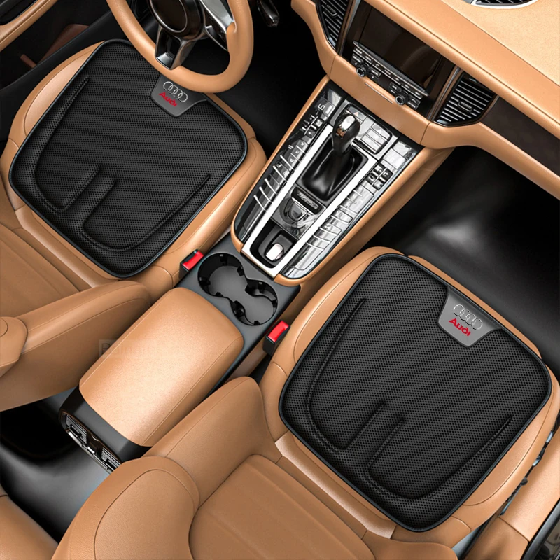 For Audi Sline Q5 Q7 Q3 A3 A4 A6 A5 A1 S1 S3 S4 A7 TT Car Rear Front Seat Cover Anti-slip Pad Protect Seat Mat Ice Silk Cushion