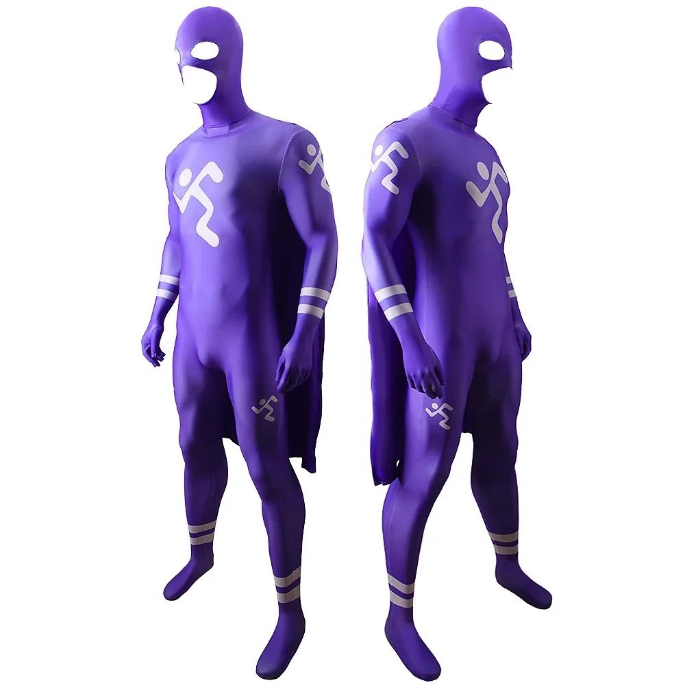 Traje esportivo muscular roxo cosplay homem elastano traje de halloween super-herói zentai bodysuit para crianças adultas