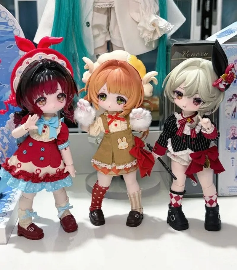 

Come4free Bjd Doll 12 Scale Posable Changeable Outfit Blind Box Bonnie Bunny Collectible Desktop Ornament For Anime Lovers