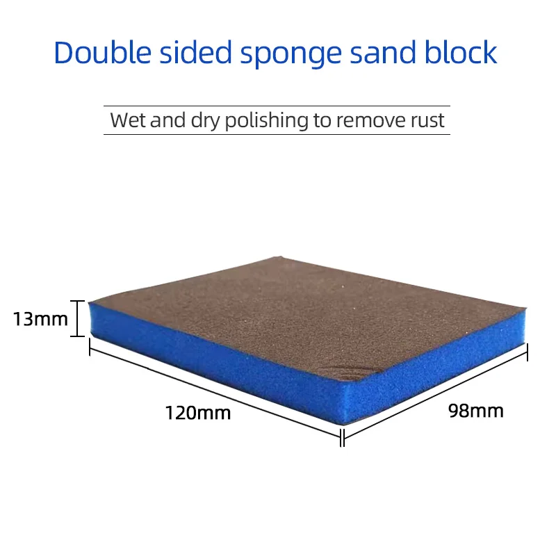 1 Box Of 6 Festool Sponge Sandpaper Super Soft Double-sided Hand Grinding Foam Sandpaper Car Dry Sandpaper P800