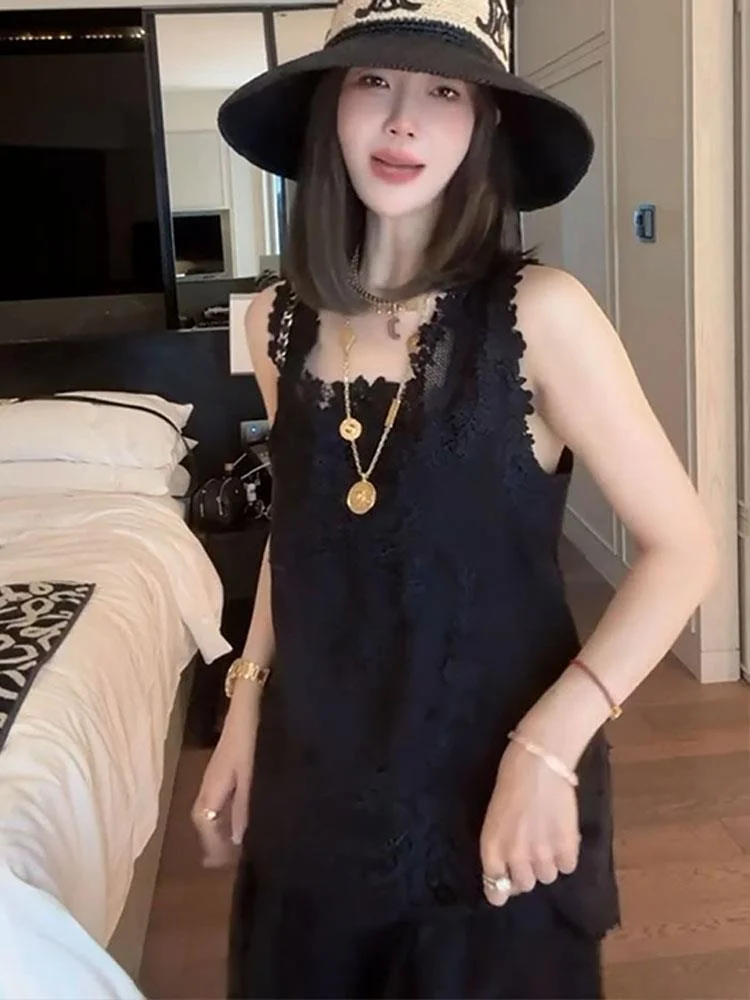 

Женский жилет с кружевным балом и открытым верхом, лето 202, новый дизайн Sle Beau of Ba, внутренняя одежда, верхняя одежда