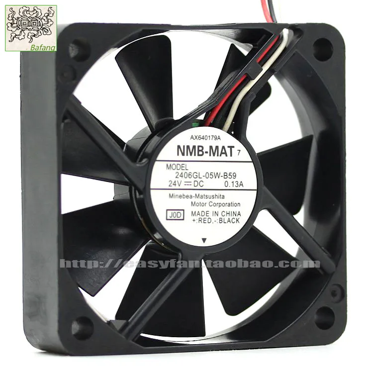 

Jinlingge для NMB-MAT Minebea 2406GL-05W-B59 24 В 0,13 А 6 см 6015 3PIN вентилятор охлаждения преобразователя частоты