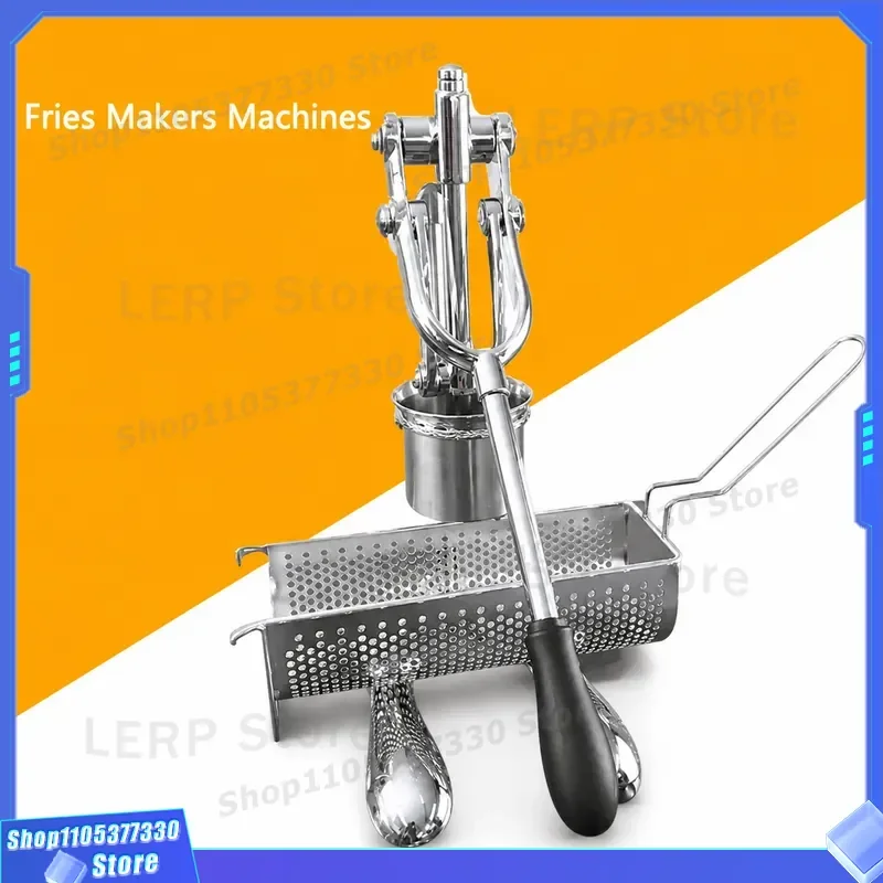 Stainless Steel French Fries Maker Machine Long Footlong Potato Chip Extruder Mashed Potato Ricer Device Kitchen Tool