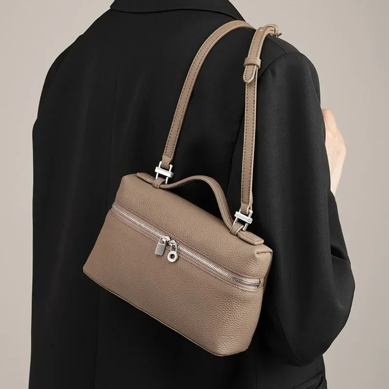 

Textured Leather Crossbody Bag - Adjustable Shoulder Strap & Top Handle Dual Carry Women's Handbags Shoulder Bag Messenger Bags