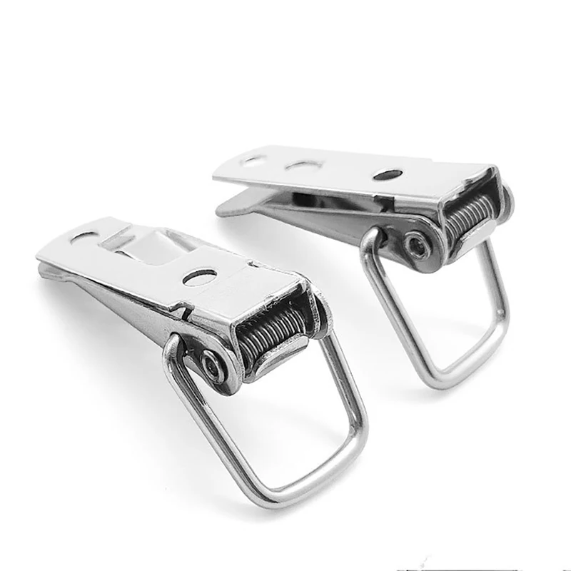 

5PCS Stainless Steel Spring Buckle Mechanical Equipment Accessories Toolbox Wooden Box Aviation Box Duckbill Buckle Hardware