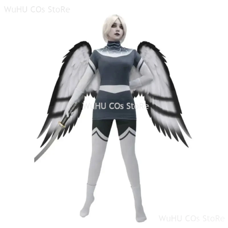Lute Wig Halo Hasbin Lute Wig Angel Lute Cosplay Costume Hotel Fight Halloween Carnaval Fancy Party Silver Color Cosplay - view 2