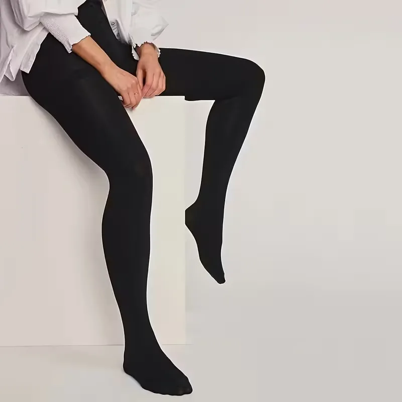 طماق عالية الخصر أسود غير شفاف دافئ ضيق صالح الخريف الشتاء المرأة تشكيل طماق واقية #5